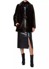 Akris 827 Shearling Short Coat