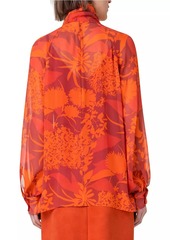 Akris Abraham Flower Silk Georgette Blouse