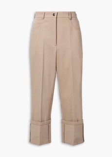 Akris - Floyd cropped cotton-blend twill straight-leg pants - Neutral - US 4