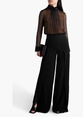 Akris - Silk-crepe wide-leg pants - Black - US 8