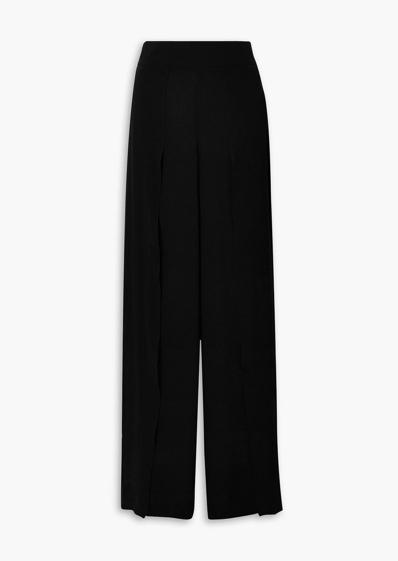 Akris - Silk-crepe wide-leg pants - Black - US 8