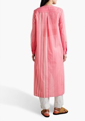 Akris - Striped cotton-voile midi shirt dress - Pink - US 2