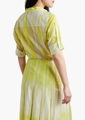 Akris - Tie-dyed cotton-voile tunic - Yellow - US 2