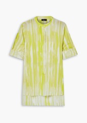 Akris - Tie-dyed cotton-voile tunic - Yellow - US 2