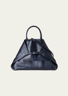 Akris Ai Medium Braided Leather Shoulder Bag