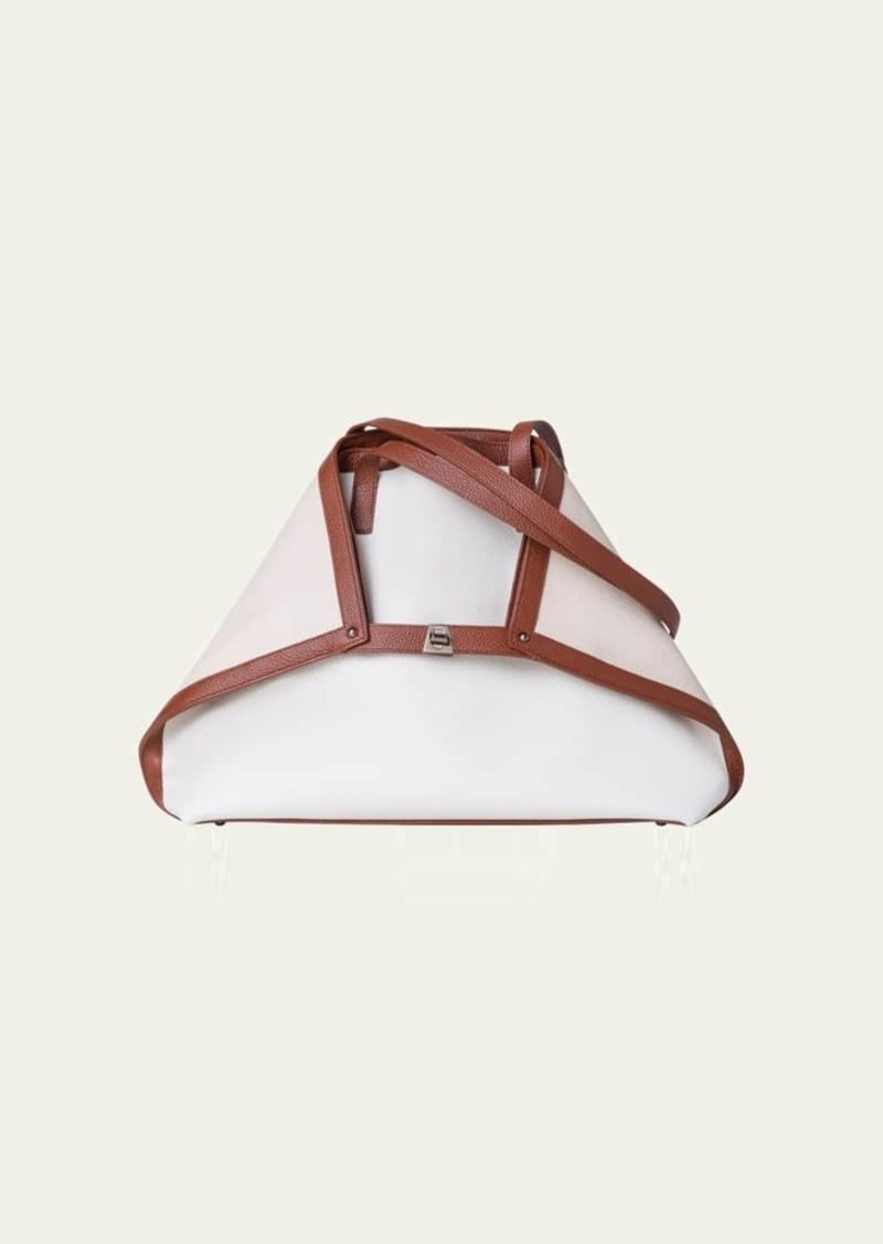 Akris Ai Medium Colorblock Leather Shoulder Bag