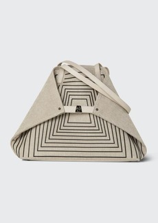 Akris Ai Medium Convertible Trapezoid Canvas Tote Bag