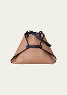 Akris Ai Medium Cotton & Leather Shoulder Bag