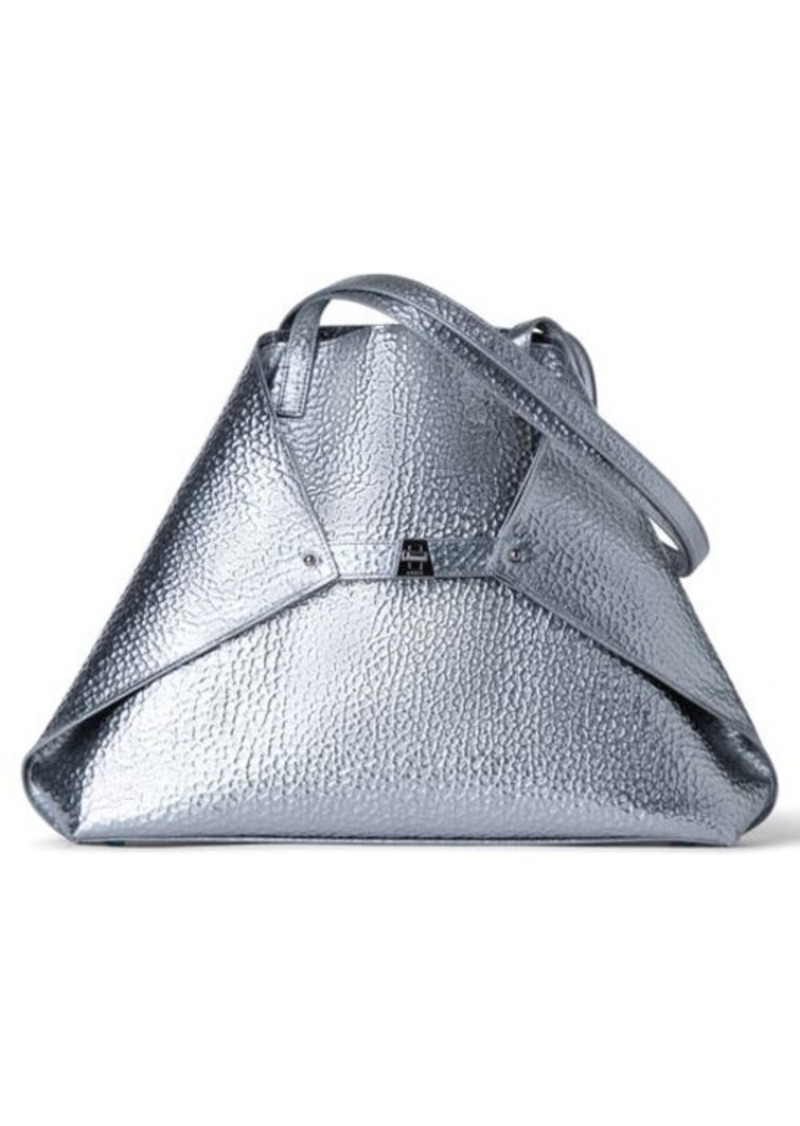 Akris AI Medium Hammered Metallic Leather Tote Bag