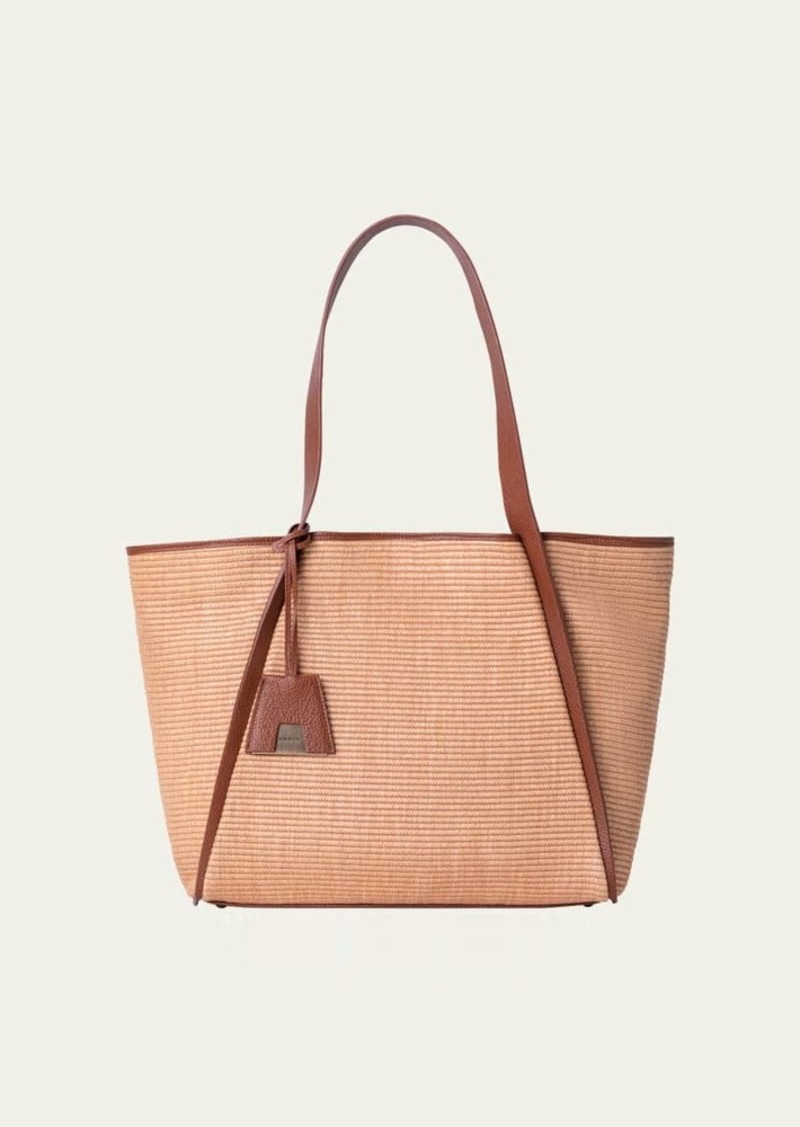 Akris Alexa Medium Raffia Tote Bag