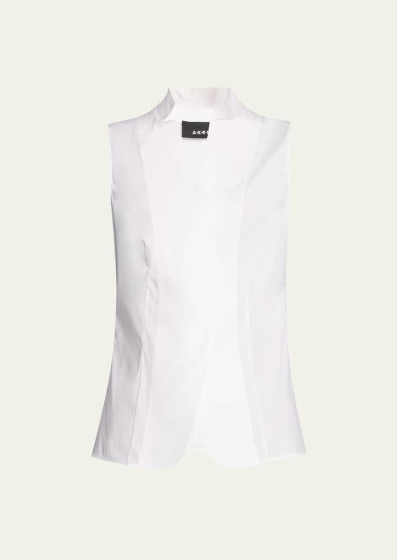 Akris Baumwolle Stretch Sleeveless Blouse