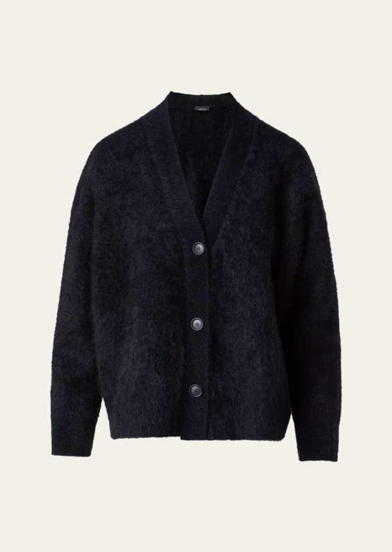 Akris Boxy Brushed Cashmere Cardigan