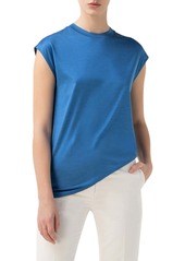 Akris Cap Sleeve Silk Jersey T-Shirt
