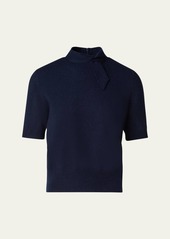 Akris Cashmere Knit Top with Knot Detail