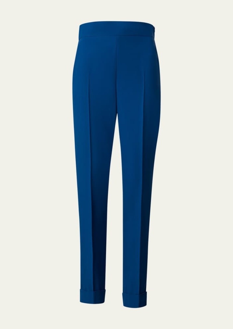 Akris Chris Conical-Leg Crepe Pants