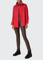Akris Collared Boxy Button-Front Car Coat