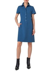 Akris Cotton & Silk Blend Double Face Polo Dress