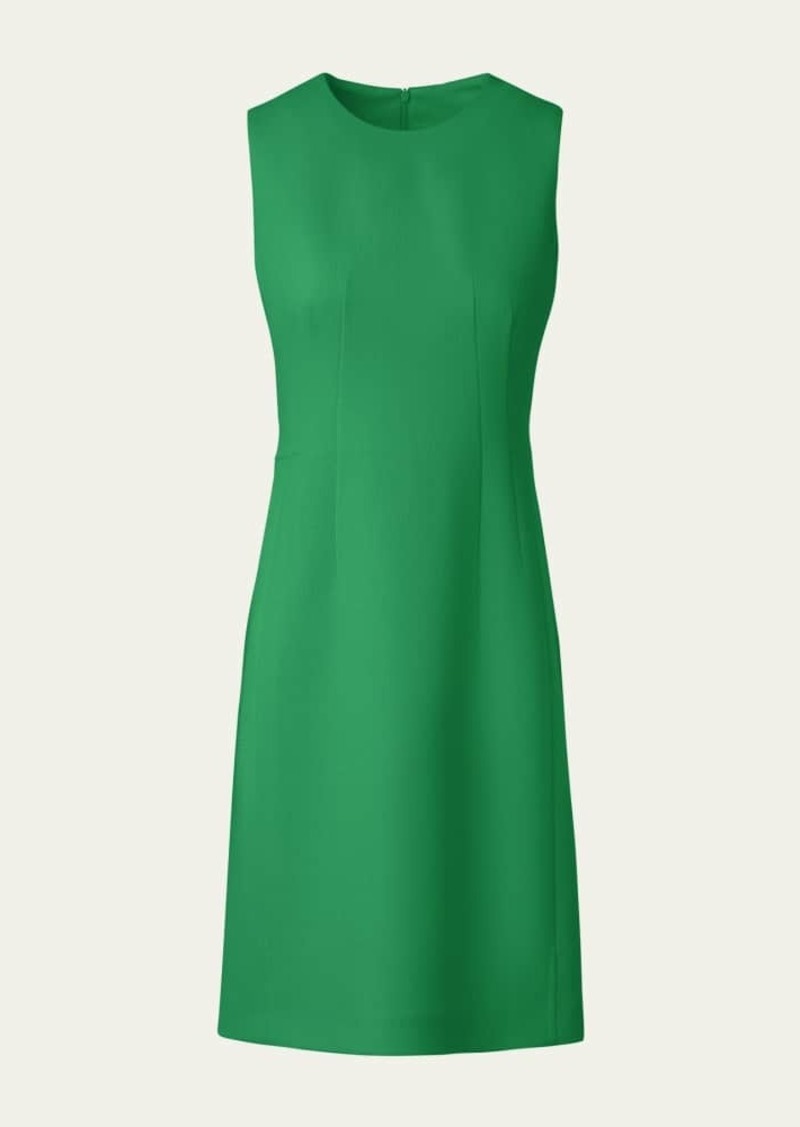 Akris Double-Face Wool Crepe Sheath Dress