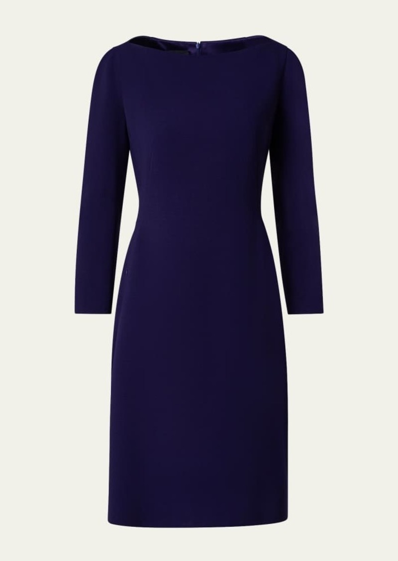 Akris Double-Face Wool Sheath Dress