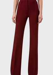 Akris Double-Faced Wool Boot-Cut Pants