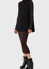 Akris Double-Layer Knit Midi Body-Con Dress