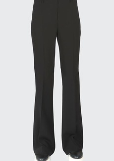 Akris Farrah Boot-Cut Mid-Rise Wool Pants