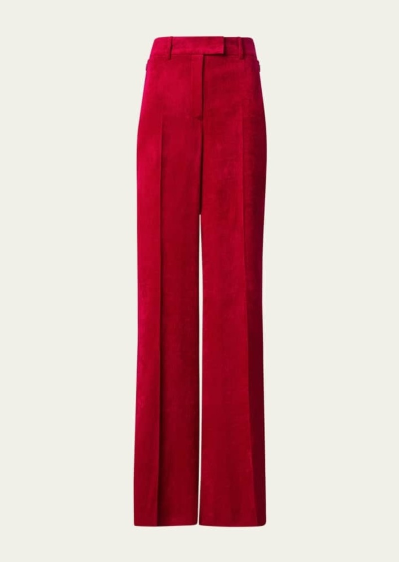 Akris Fior Corduroy Wide Leg Pants