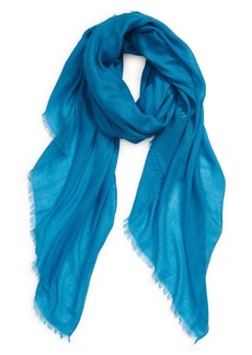 Akris Fringe Cashmere & Silk Scarf in 072 Alpsee at Nordstrom