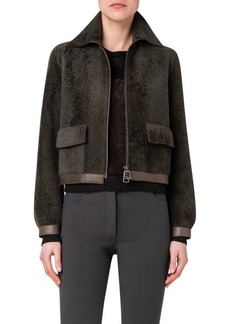 Akris Genuine Shearling & Lambskin Leather Jacket