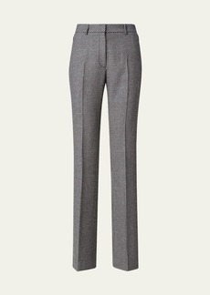 Akris Houndstooth Cashmere Trousers