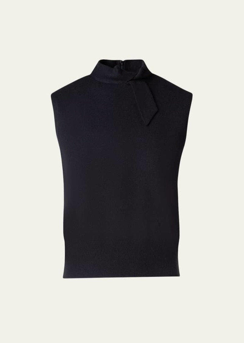 Akris Knotted Cashmere Sleeveless Sweater