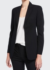 Akris Leather-Collar Wool Jacket