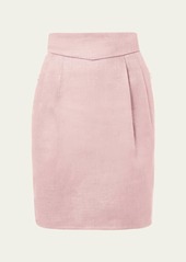 Akris Linen Double-Face Short Skirt