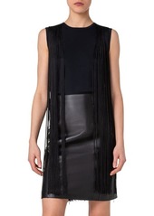 Akris Long Fringe Sleeveless Sweater