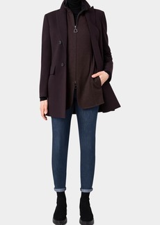 Akris Lucia Double-Face Wool Long Jacket