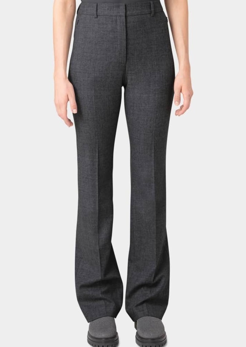 Akris Marilyn Boot-Cut Wool Pants