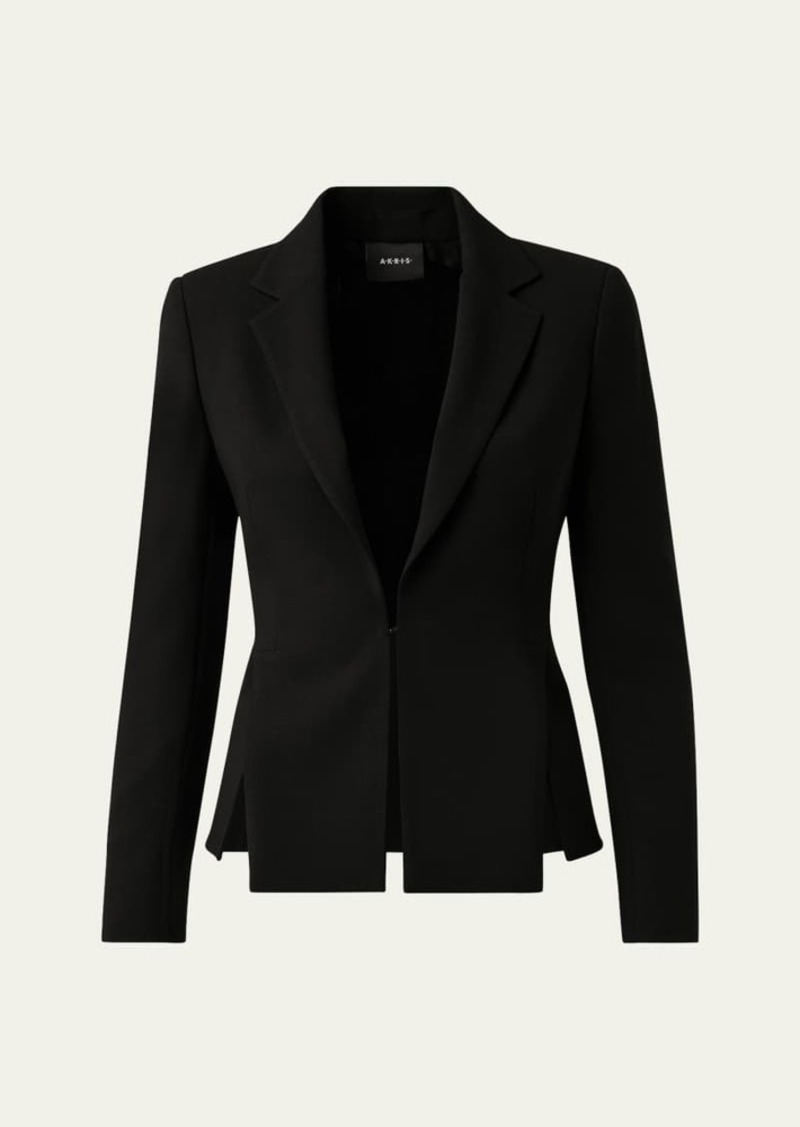 Akris Ocelia Slit Crepe Jacket