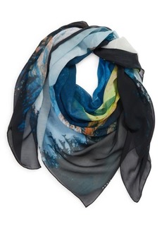 Akris Seealpsee Print Cotton & Silk Scarf in 078 Multicolor at Nordstrom