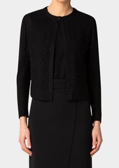 Akris Sequined Linen Knit Cardigan