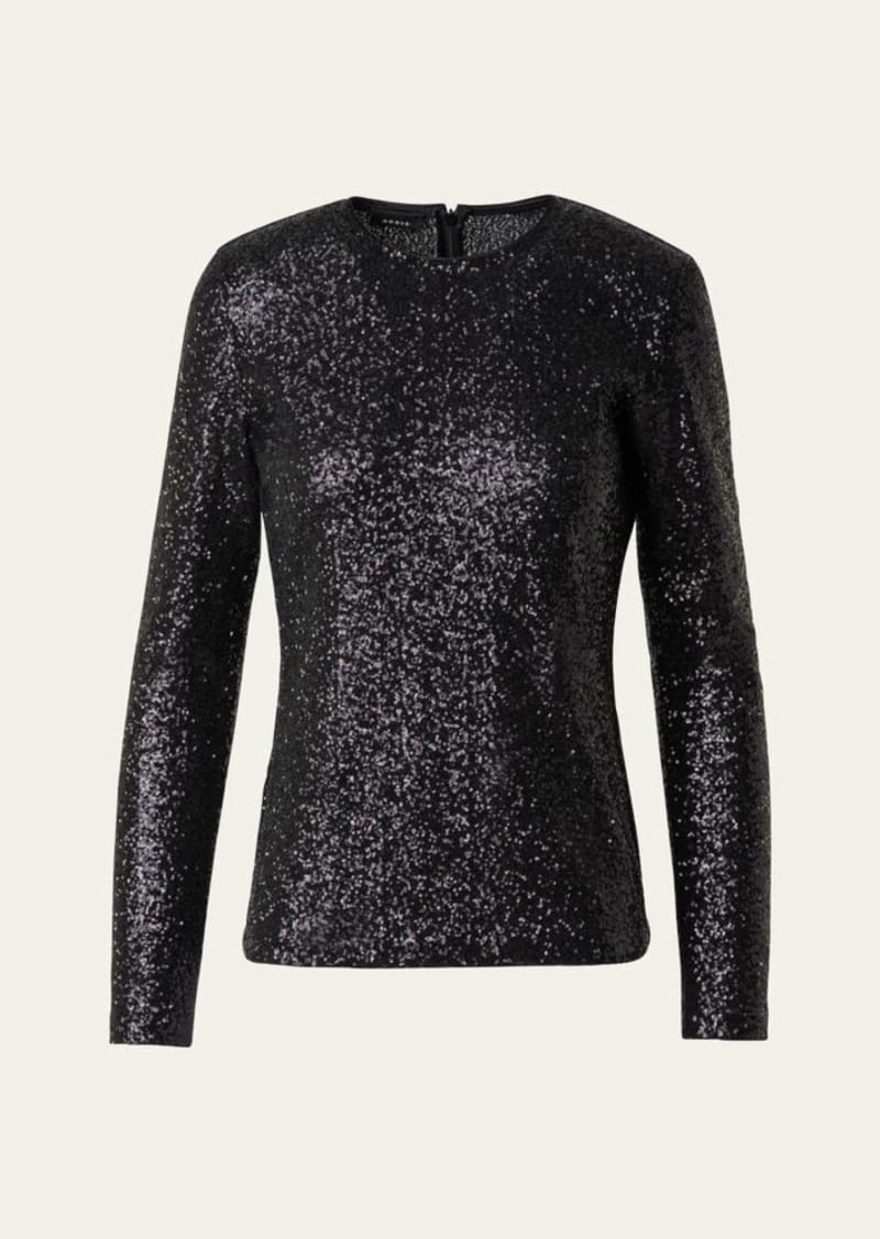 Akris Sequin Jersey Top