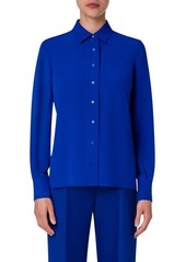 Akris Silk Crepe Button-Up Shirt