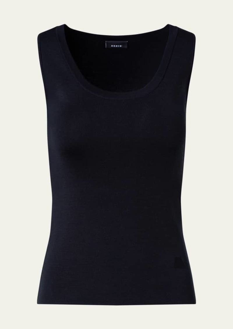 Akris Silk Stretch Knit Tank