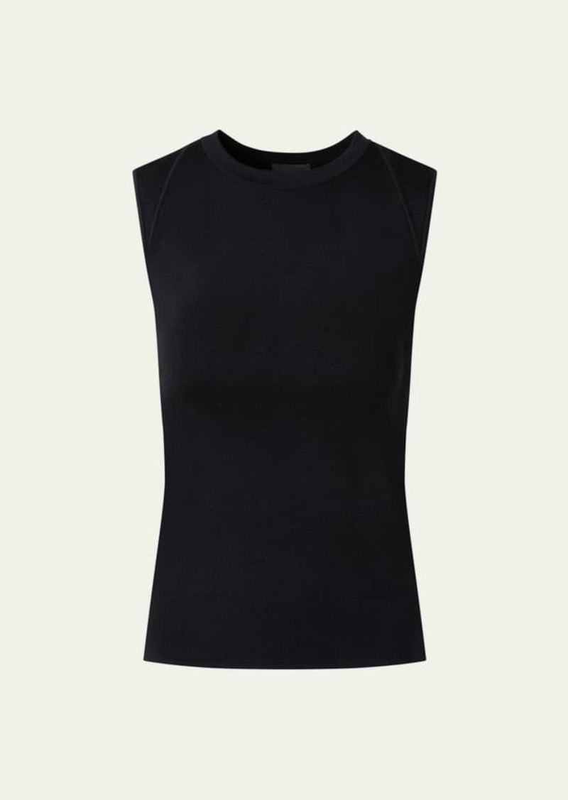 Akris Sleeveless Fitted Silk Stretch Knit Top