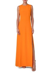 Akris Sleeveless Silk Crepe A-Line Gown