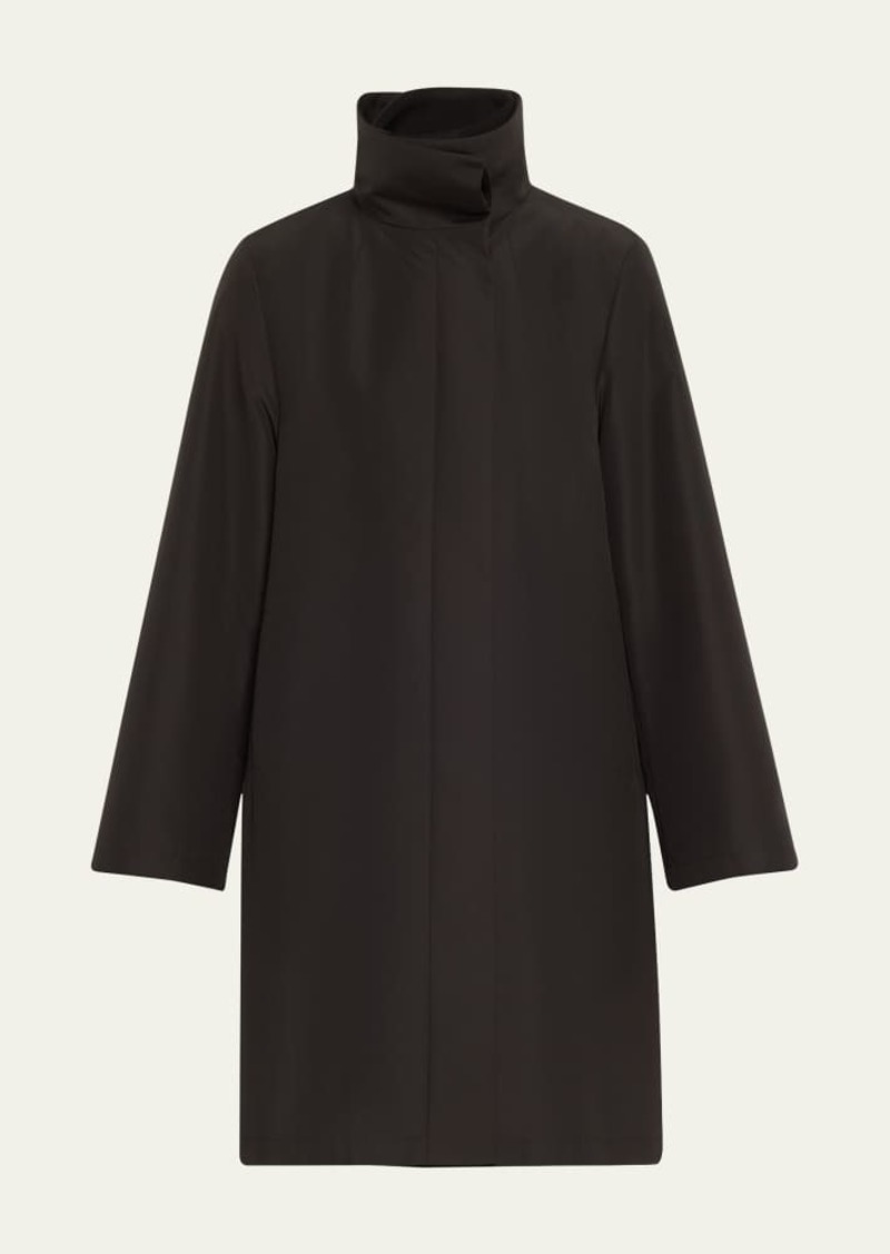 Akris Straight Silk Wool Cashmere Double Coat