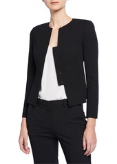 Akris Tabbed Button-Front Short Wool Jacket