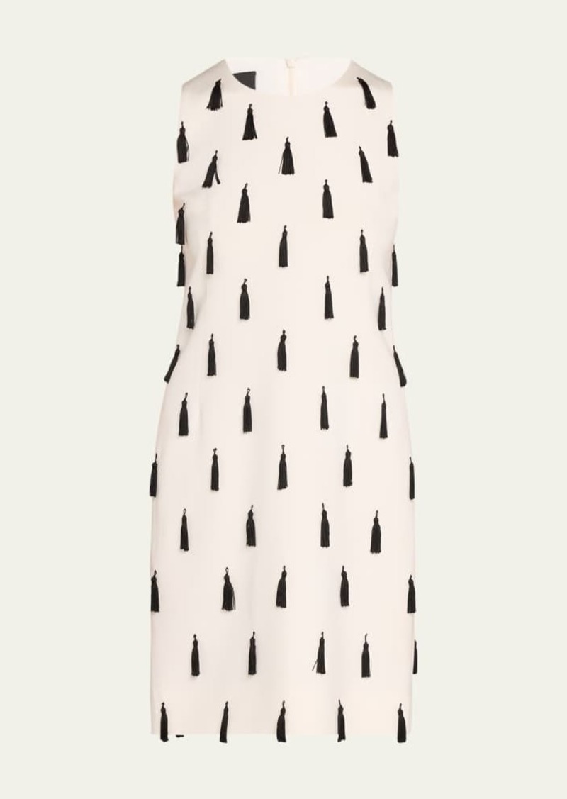 Akris Tassel Sheath Mini Dress