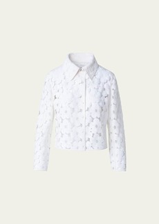 Akris Timo Anemones Embroidered Short Jacket