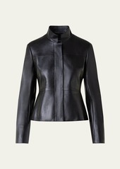 Akris Tino Lacquered Leather Jacket