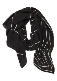 Akris Trapezoid Print Cashmere & Silk Scarf in Black/Ecru at Nordstrom